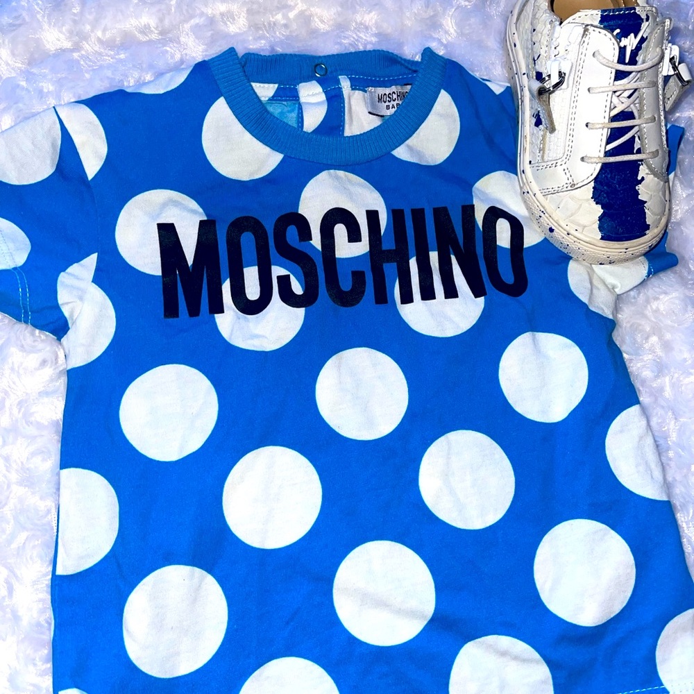 Moschino baby shirt 12 months shoes sold separately